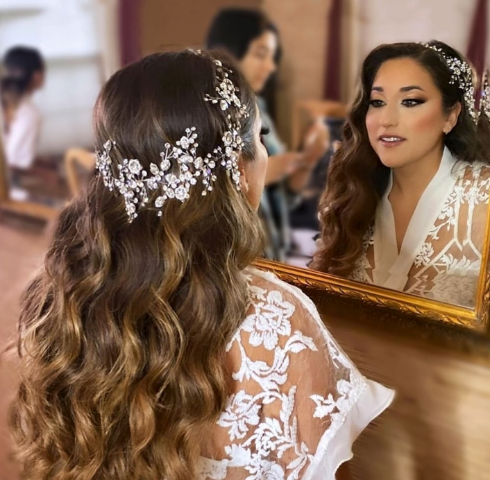 bridal halo headpieces