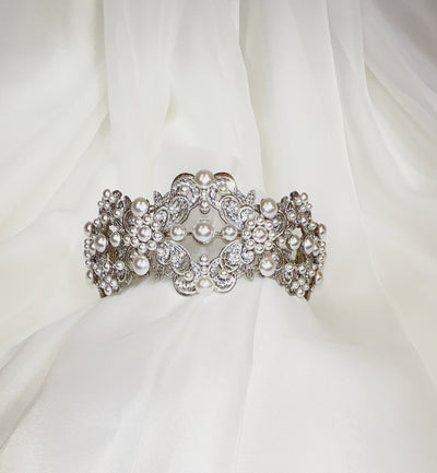 Glamorous Pearl and Crystal Headband Style no. 392591