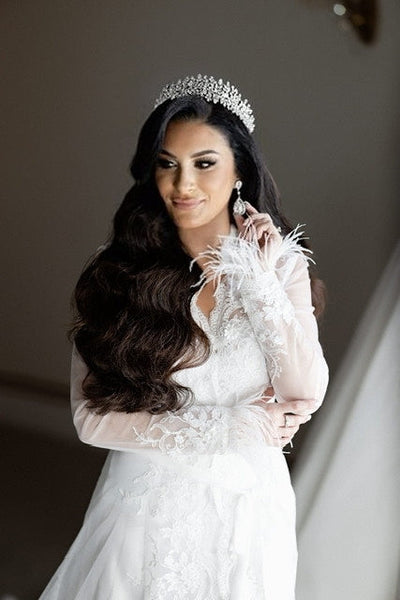 Melissa in a Regal Crown and Wedding Jewelry | Bridal Styles Brides