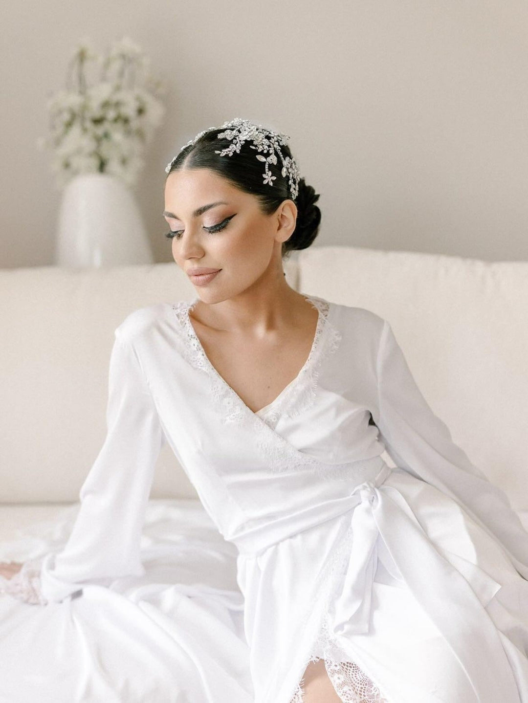 Valentina in a Dazzling Custom Hair Vine | Bridal Styles Brides