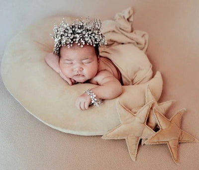 Babies Wearing Their Mom's Bridal Headpieces