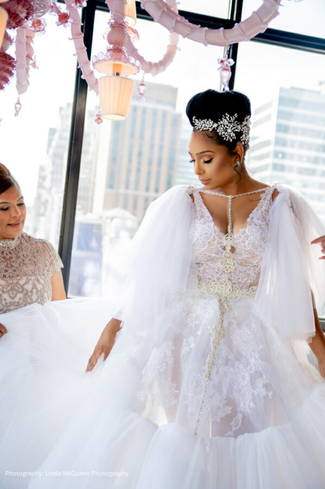 Shannon in Sparkling Crystal Hair Vines | Bridal Styles Brides