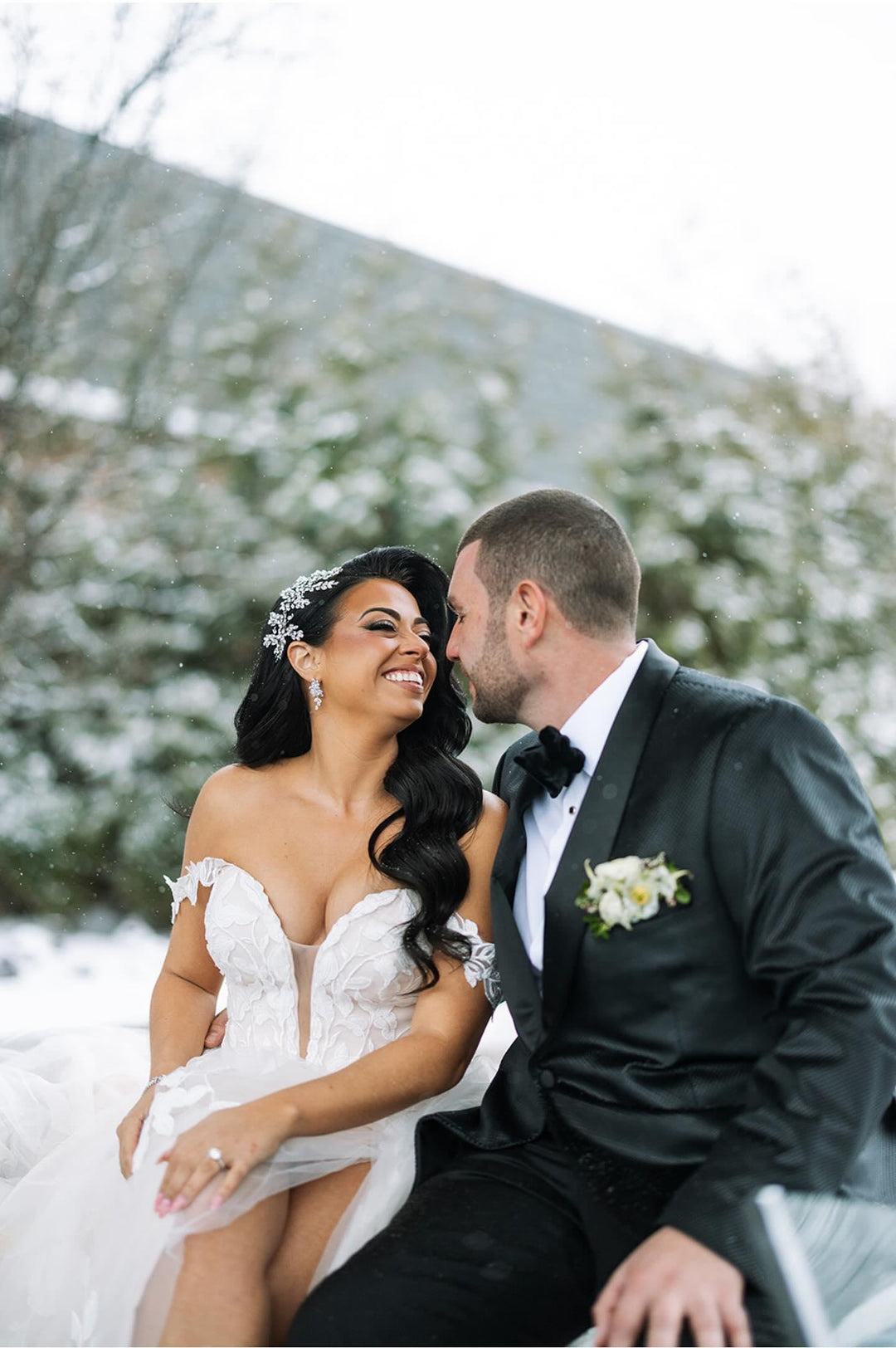 Cassandra's Glittering Cluster Hair Vine | Bridal Styles Brides