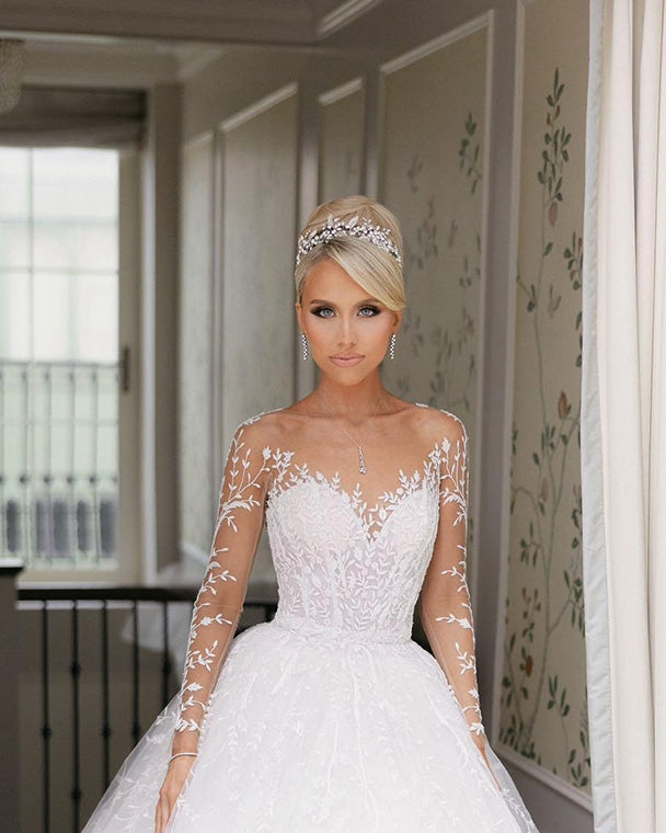 Lauren in a Delicate Wedding Hair Vine | Bridal Styles Brides