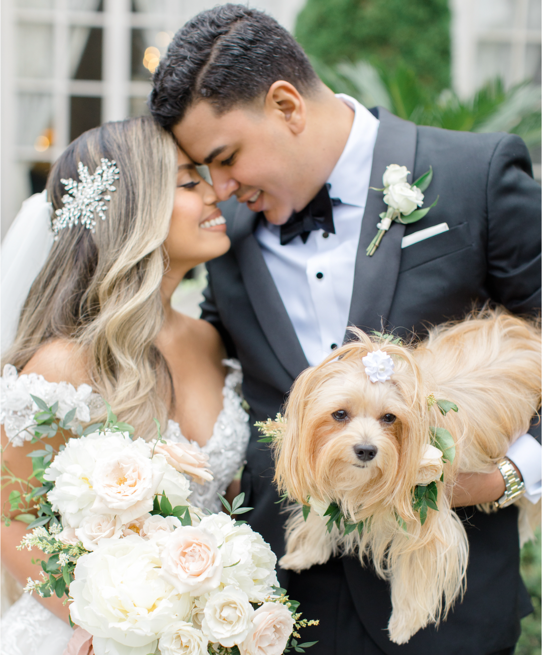 Samantha in a Crystal Hair Vine and Diamond-Drop Earrings | Bridal Styles Brides
