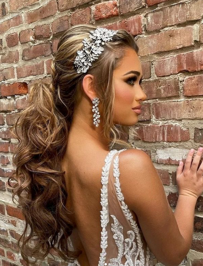 Wedding Ponytail Hairstyles + Bridal Accessory Ideas