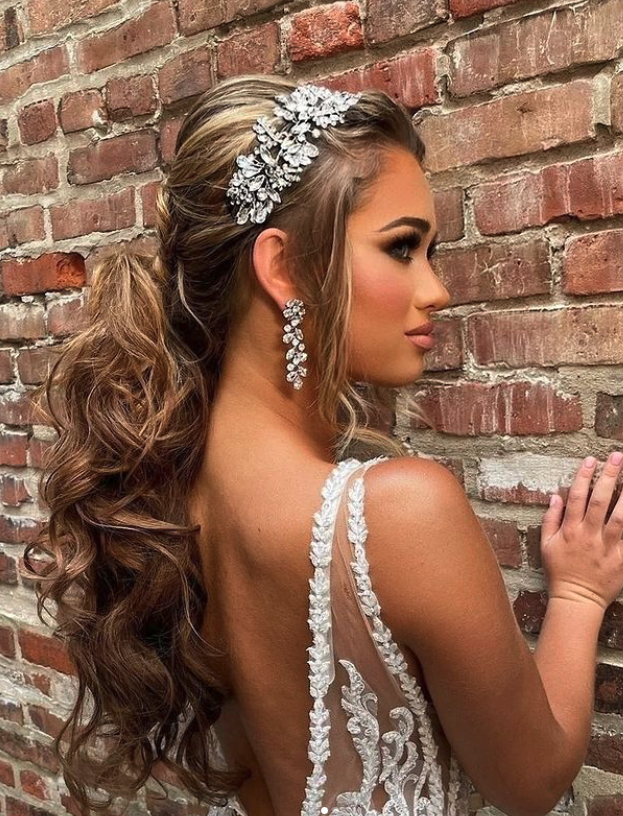 Wedding Ponytail Hairstyles + Bridal Accessory Ideas