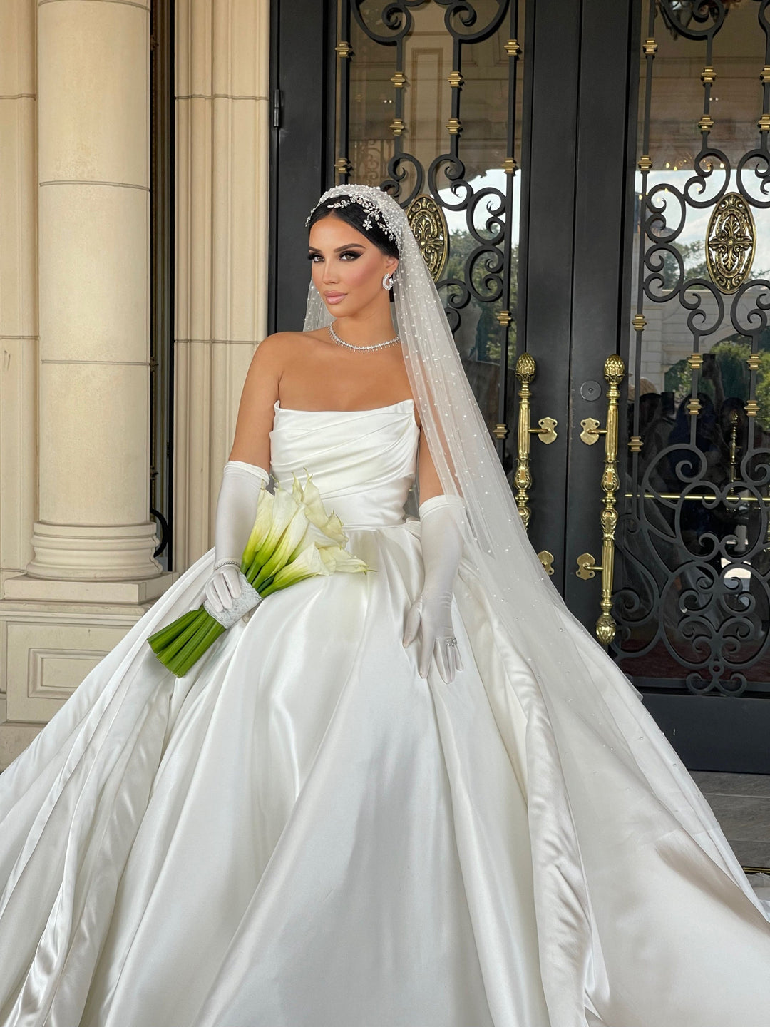 Julia in a Custom Statement Bridal Hair VineCrowning Glory | Bridal Styles Brides