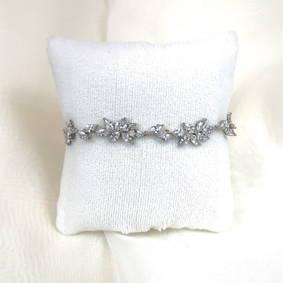 Delicate Floral Cluster Wedding Bracelet | Bridal Styles Boutique
